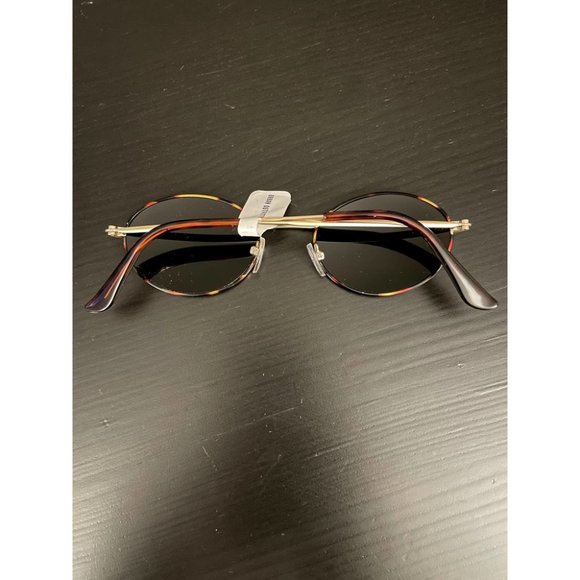 URBAN OUTFITTERS OVAL METAL SUNGLASSES GOLD AND BROWN NEW WITH TAG - Picture 4 of 6